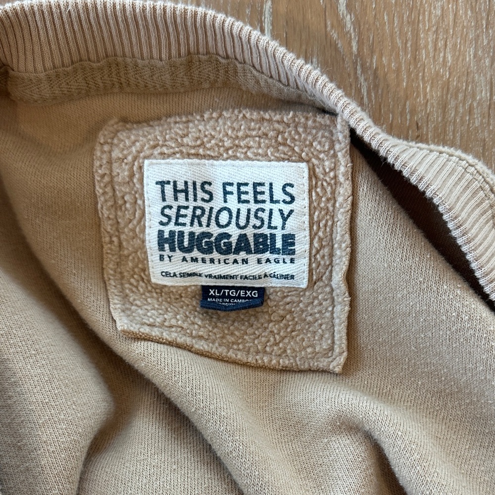 American Eagle Oversized Tan Women's Sweatshirt - Picture 7 of 9